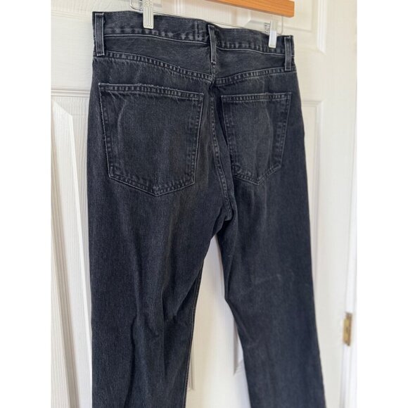AGOLDE Lana Mid Rise Straight Leg Jeans Black Denim Womens Size 29 - Picture 16 of 16
